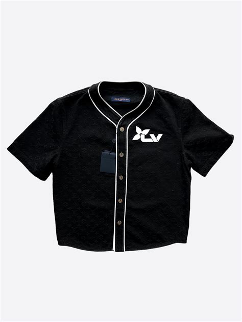 Monogram Denim Baseball Shirt .